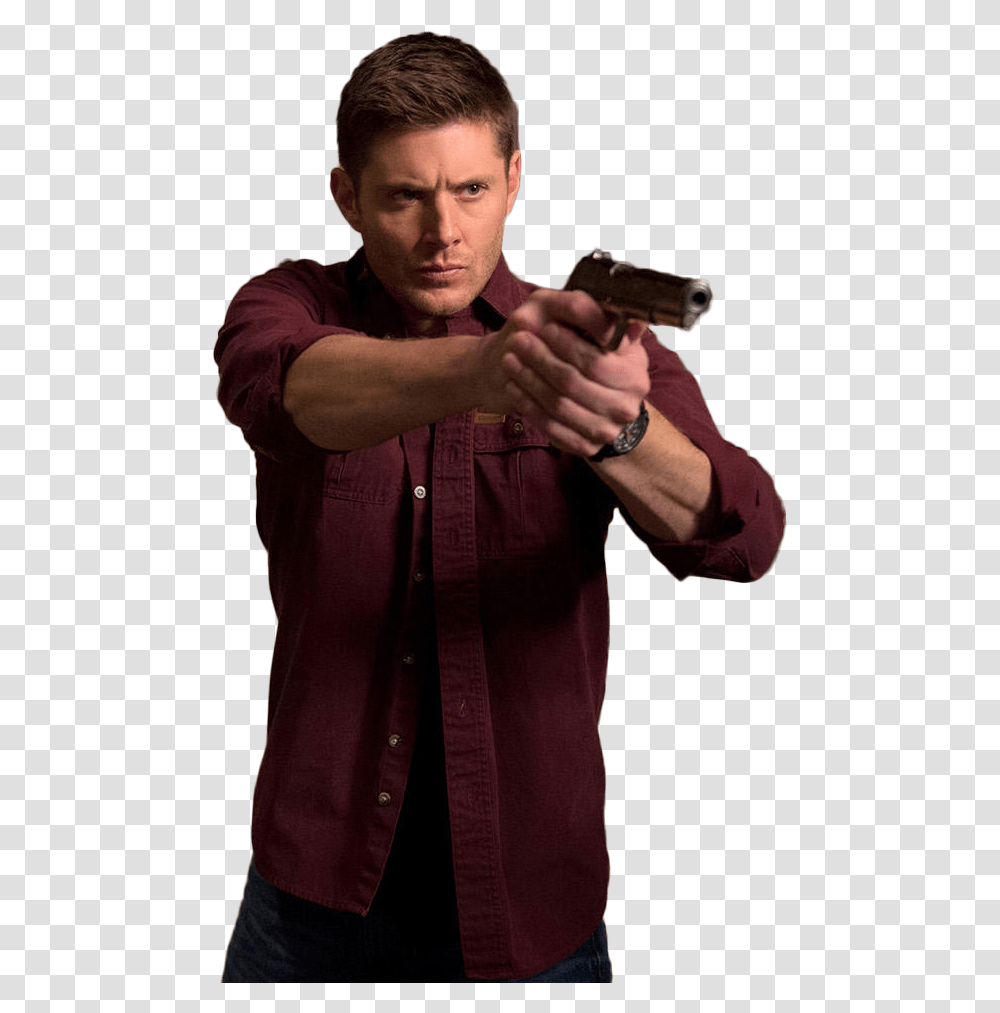 Castiel Darkness Dean Crowley Oscuridad Personajes Dean Winchester, Human, Handgun, Weapon, Weaponry Transparent Png