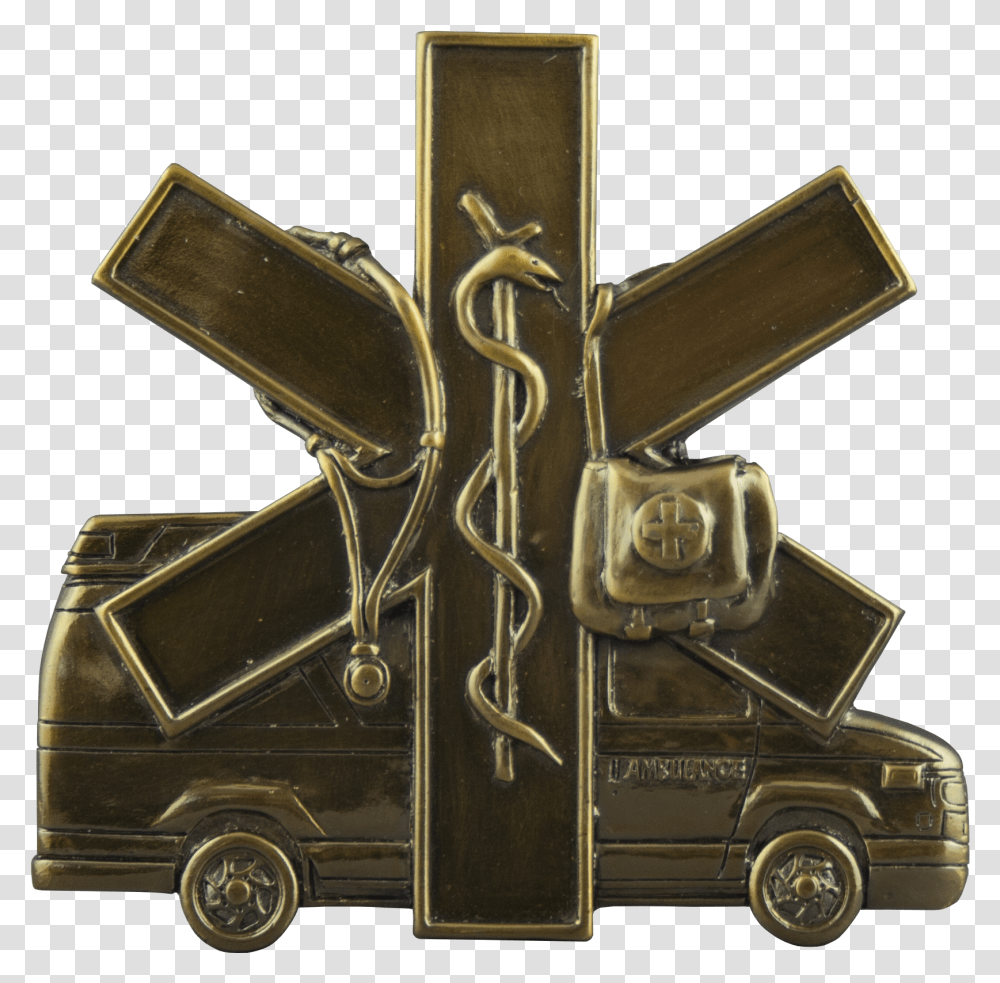 Casting - Ambulance Star Of Life Commercial Vehicle, Symbol, Cross, Crucifix, Bronze Transparent Png