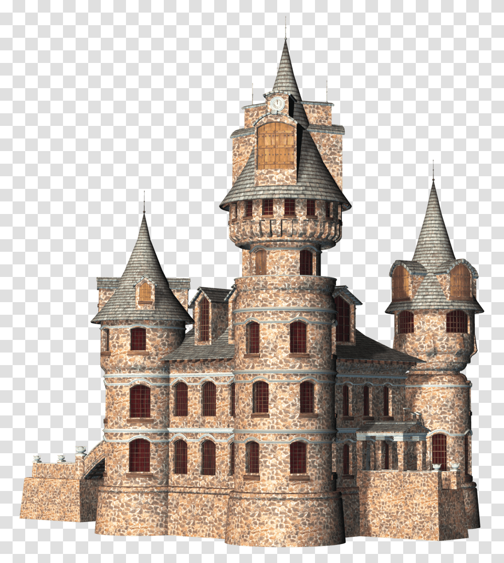 Castle 3d Clipart Castle, Architecture, Building, Spire, Tower Transparent Png