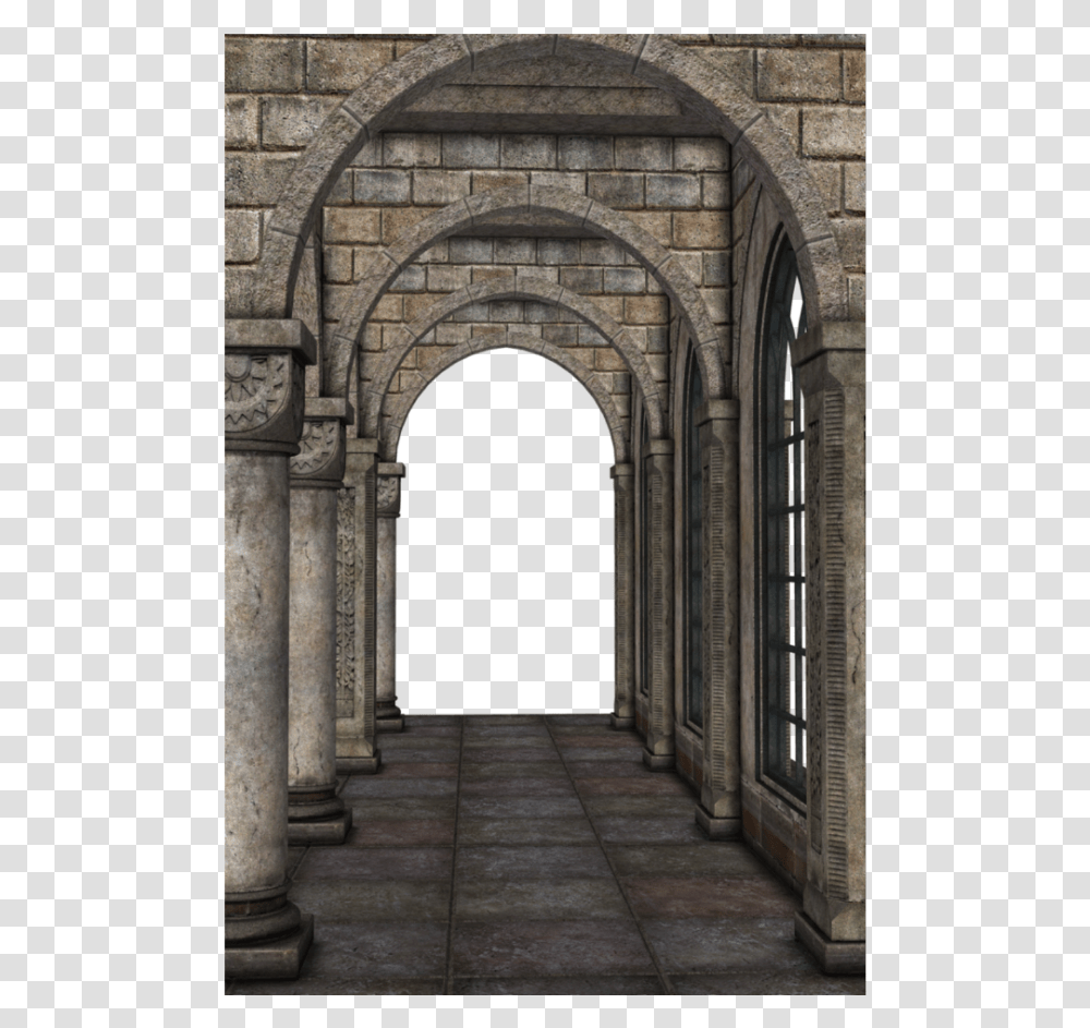 Castle Archway Hallway Hall Hallway Picture Background, Corridor, Architecture, Building, Crypt Transparent Png