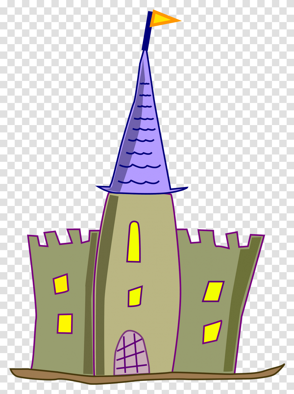 Castle Cartoon, Cone, Apparel Transparent Png