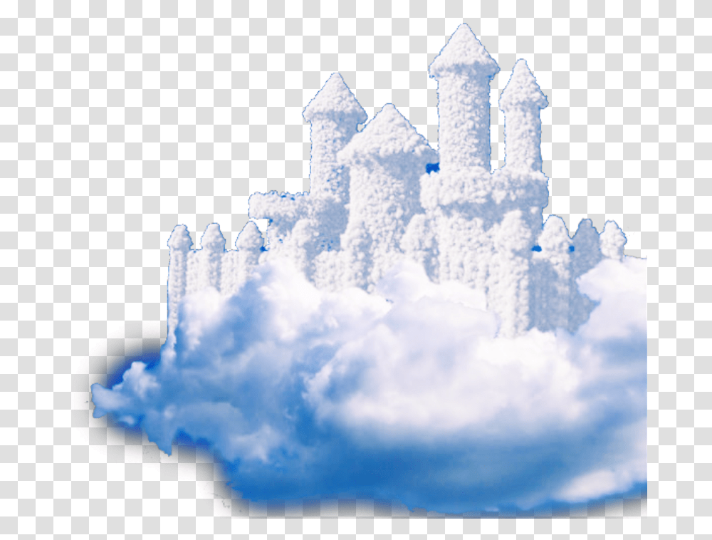 Castle Clouds Fantasy Cloud Creative Heaven Cloud Castle, Crystal Transparent Png