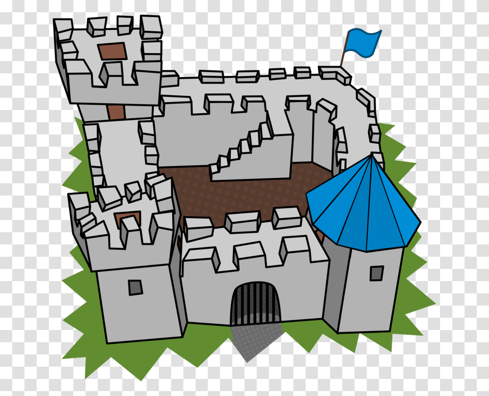 Castle Computer Icons Fortification Cartoon Drawing Free, Building, Architecture, Minecraft, Diagram Transparent Png