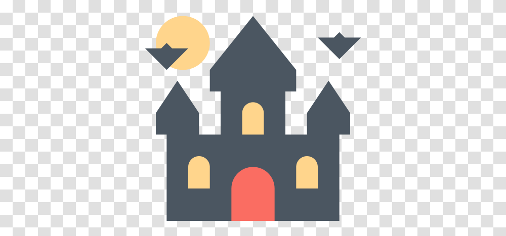 Castle Dracula Halloween Horror Free Icon Of Materia Flat, Architecture, Building, Silhouette, Fence Transparent Png