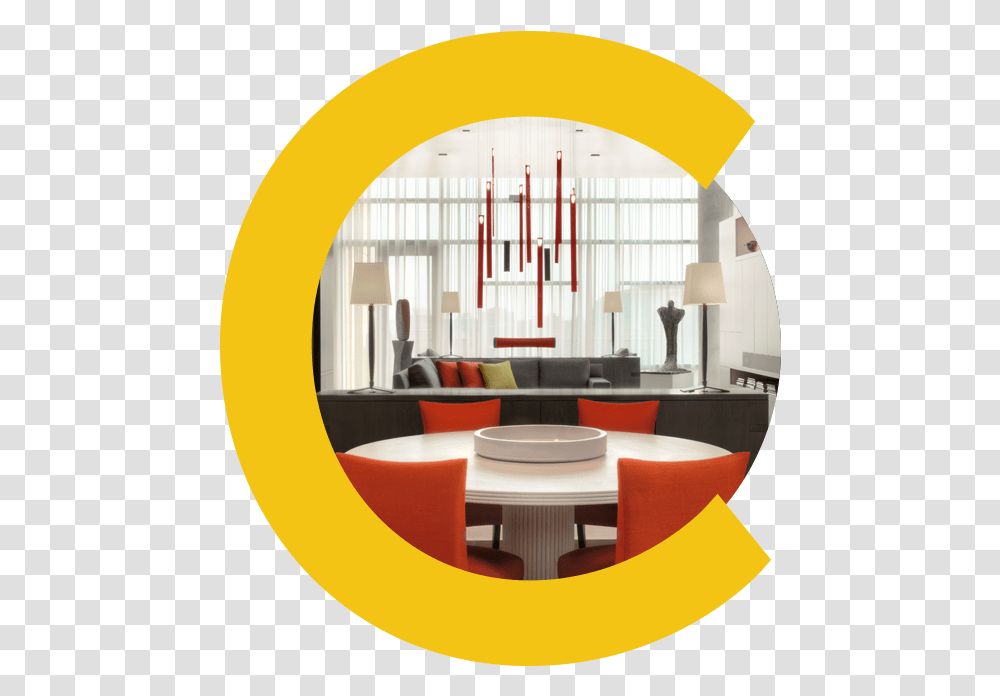 Castle Interior Design Icon Logo Circle, Indoors, Room, Chair, Furniture Transparent Png