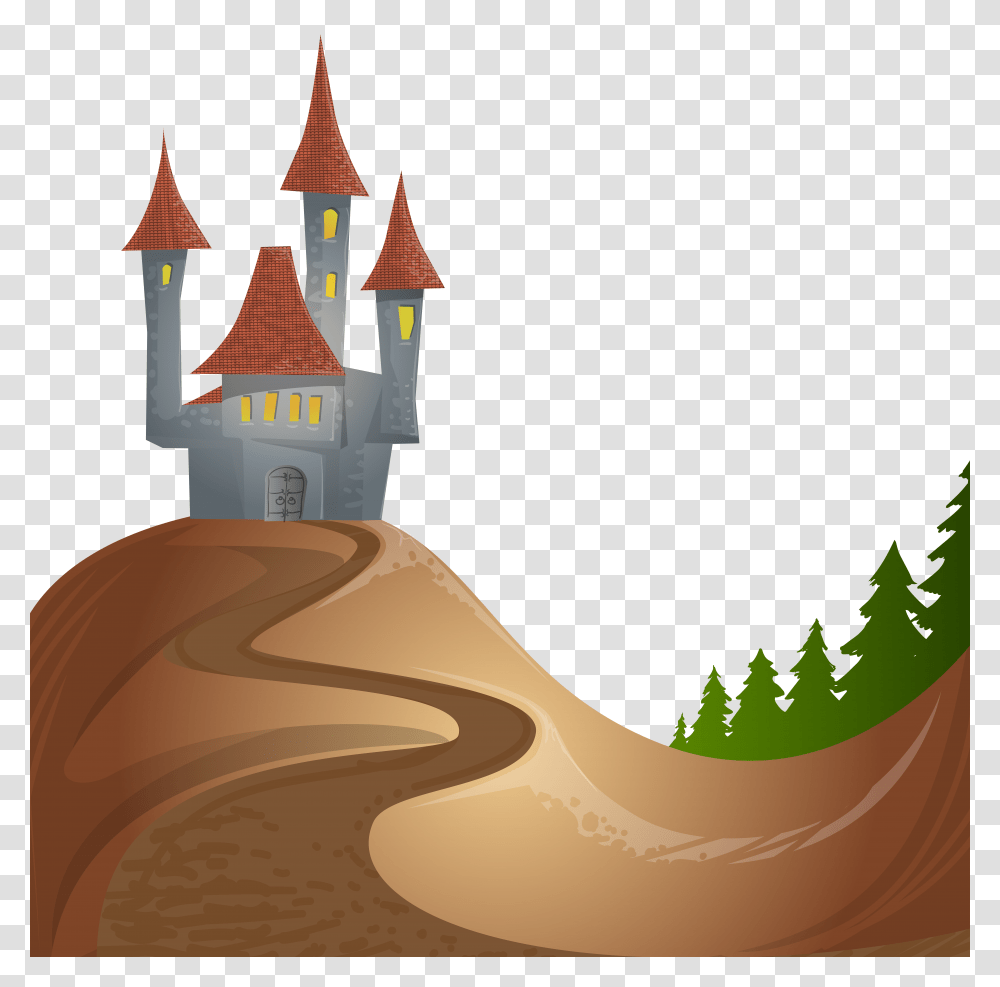 Castle On Hill Free Clip Art Transparent Png