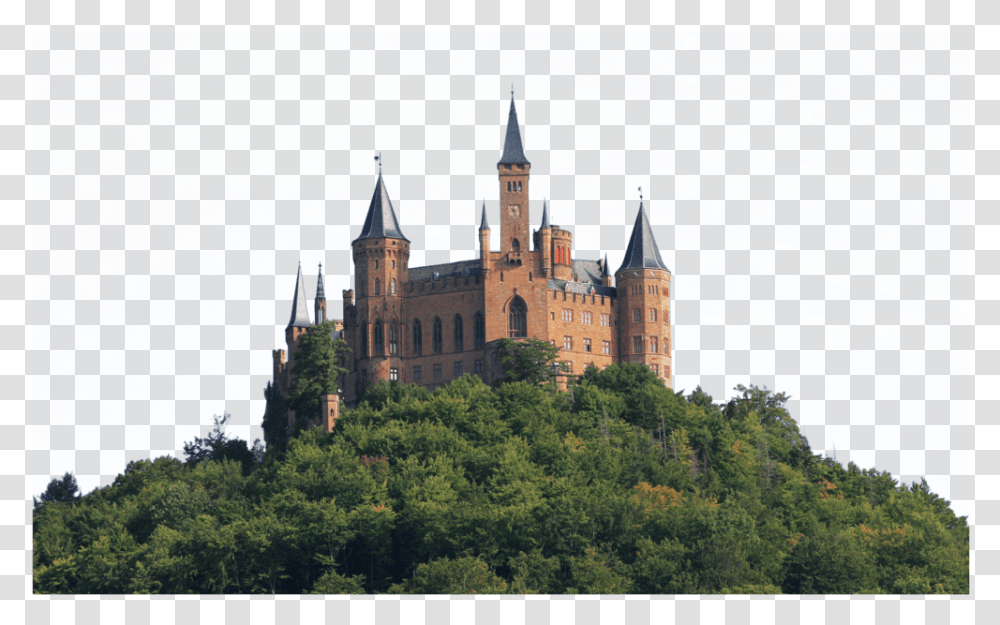 Castle On Hill Hohenzollern Castle, Spire, Tower, Architecture, Building Transparent Png