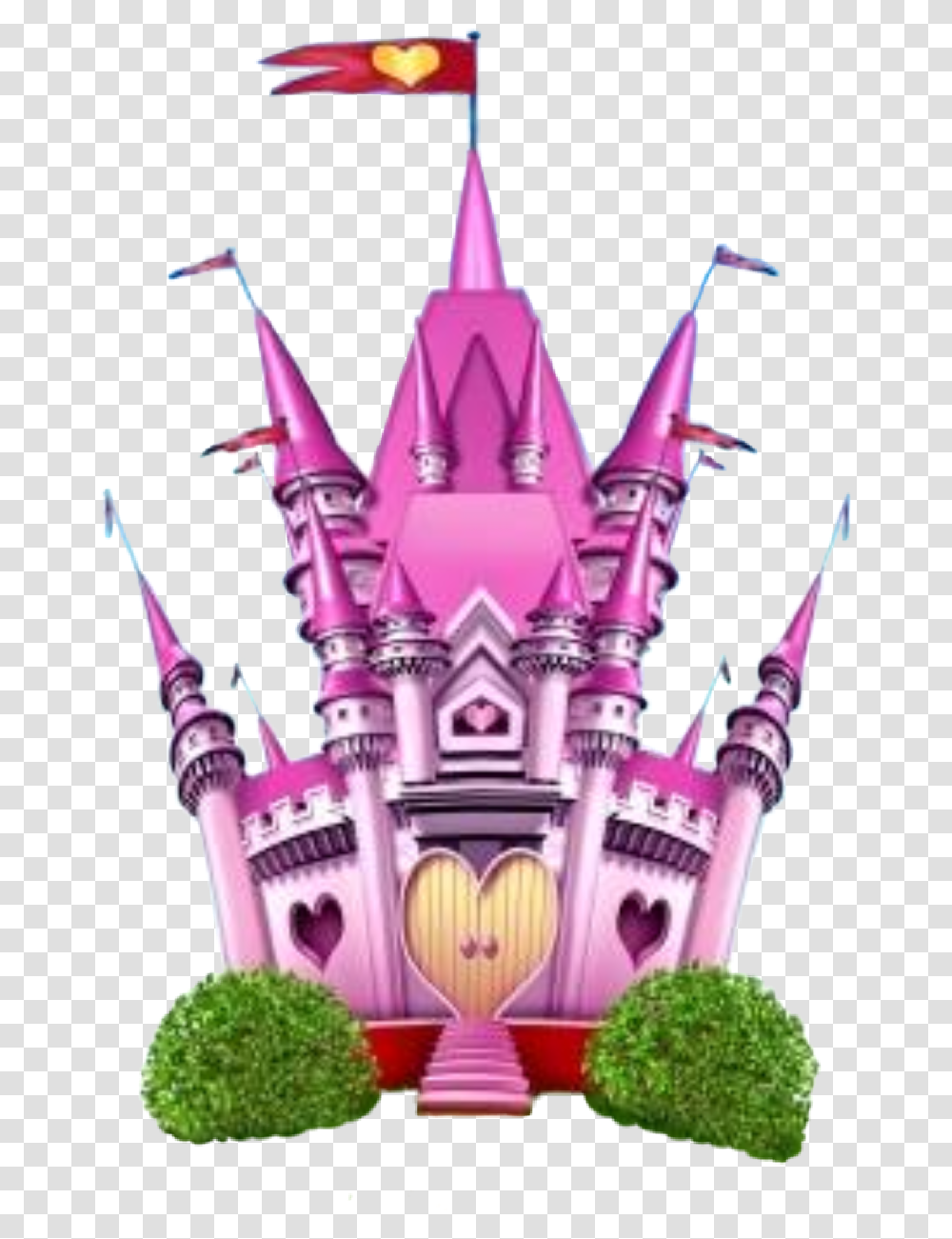 Castle Pink Whimsical Fantasy Princess Castillo De Disney Animado, Architecture, Building, City, Urban Transparent Png