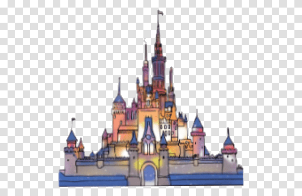 Castle Queen Disney Sticker Disney Castle, Building, Architecture, Theme Park, Amusement Park Transparent Png