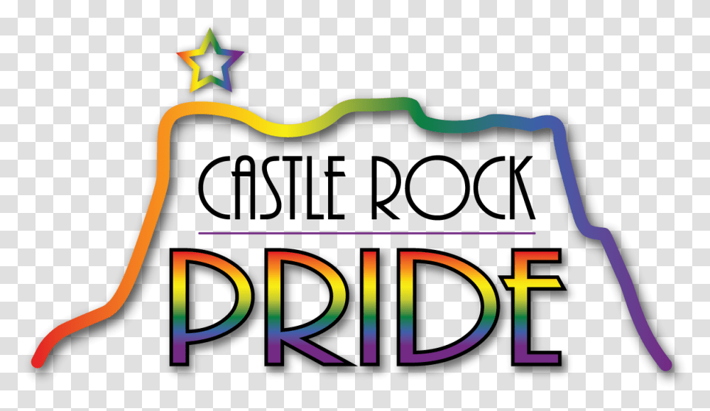 Castle Rock Pride Logo Graphic Design, Neon, Light Transparent Png