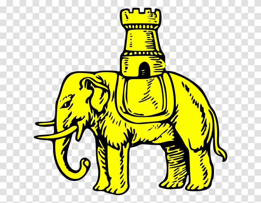 Castle Shield Elephant Gold Coat Arms Coat Of Arms Elephant And Castle Drawing, Statue, Sculpture, Art, Fire Hydrant Transparent Png