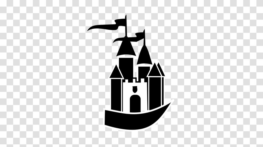 Castle Silhouette Vector Image, Logo, Trademark, Stencil Transparent Png