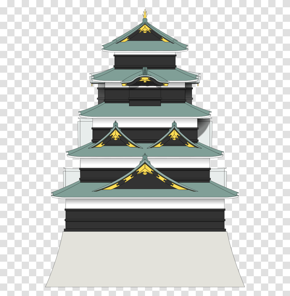 Castle Tower Edo Castle Keep Tower Christmas Tree Pagoda, Architecture, Building, Temple, Shrine Transparent Png