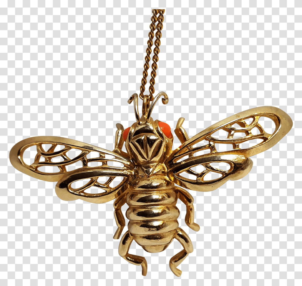 Castlecliff Bumble Bee Pendant Simulated Coral Eyes Bee, Chandelier, Lamp, Animal, Insect Transparent Png