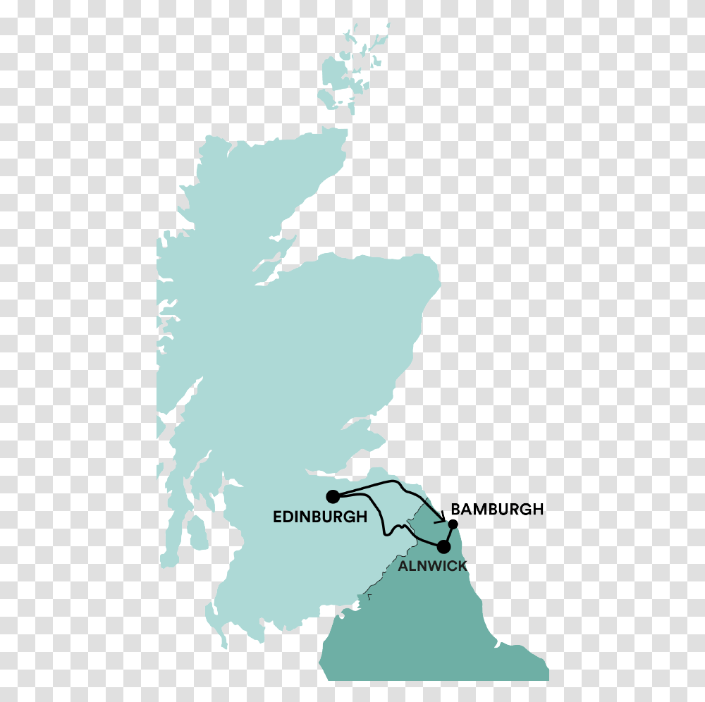 Castles Amp Broomsticks Tour Map Scotland Road Trip 5 Days, Silhouette, Nature, Outdoors Transparent Png