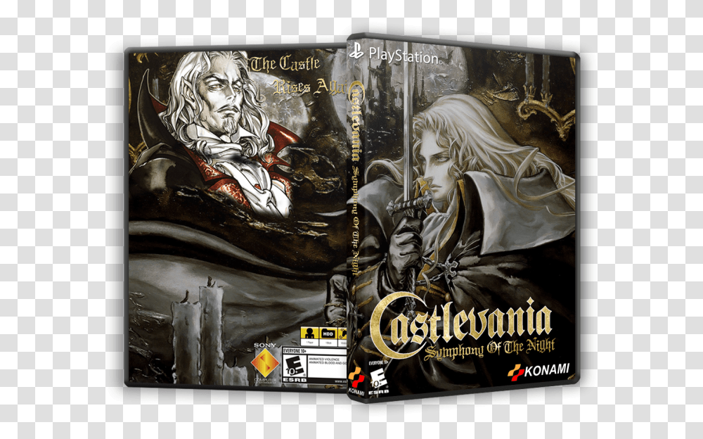 Castlevania Symphony Of The Night Box Art Cover Castlevania Symphony Of The Night Cover, Poster, Advertisement, Person, Book Transparent Png