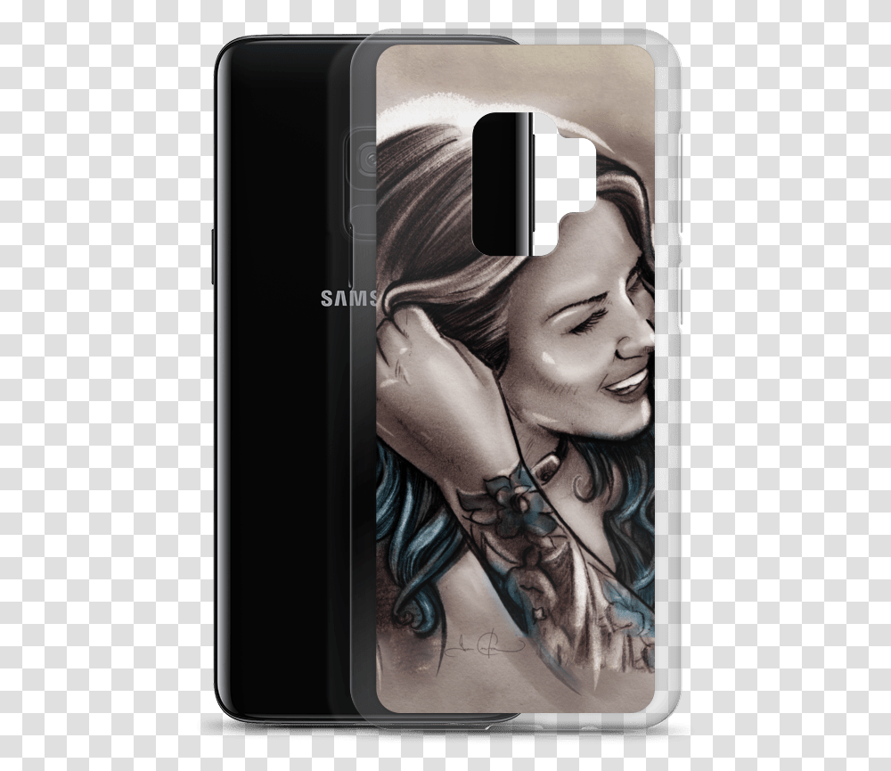Casual Blue Hair Amp Tattoo Girl Samsung Case Mobile Phone, Skin, Person, Human, Poster Transparent Png