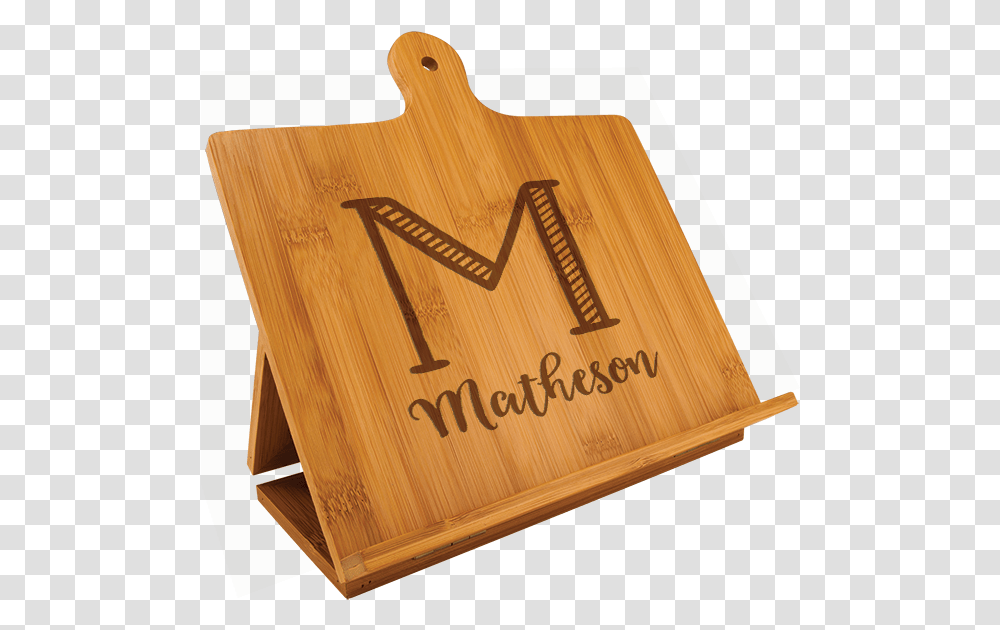 Casual Monogram Paddle Chef's Easeltitle Casual Monogram Cookbook Holder, Wood, Box, Plywood Transparent Png
