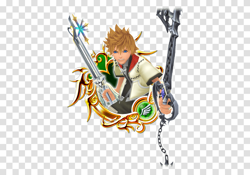 Casual Roxas Stained Glass Medals Khux, Person, Human, Manga, Comics Transparent Png