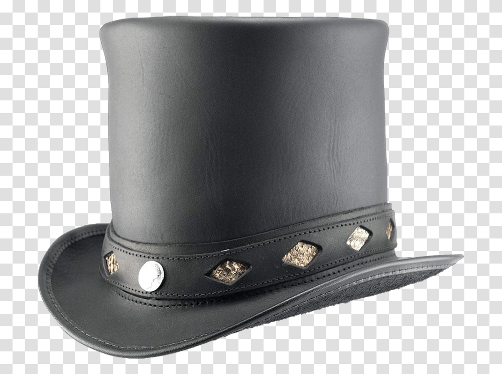 Casual Stove Piper Steampunk Hat Leather Biker Top Hat, Apparel, Cowboy Hat, Sun Hat Transparent Png