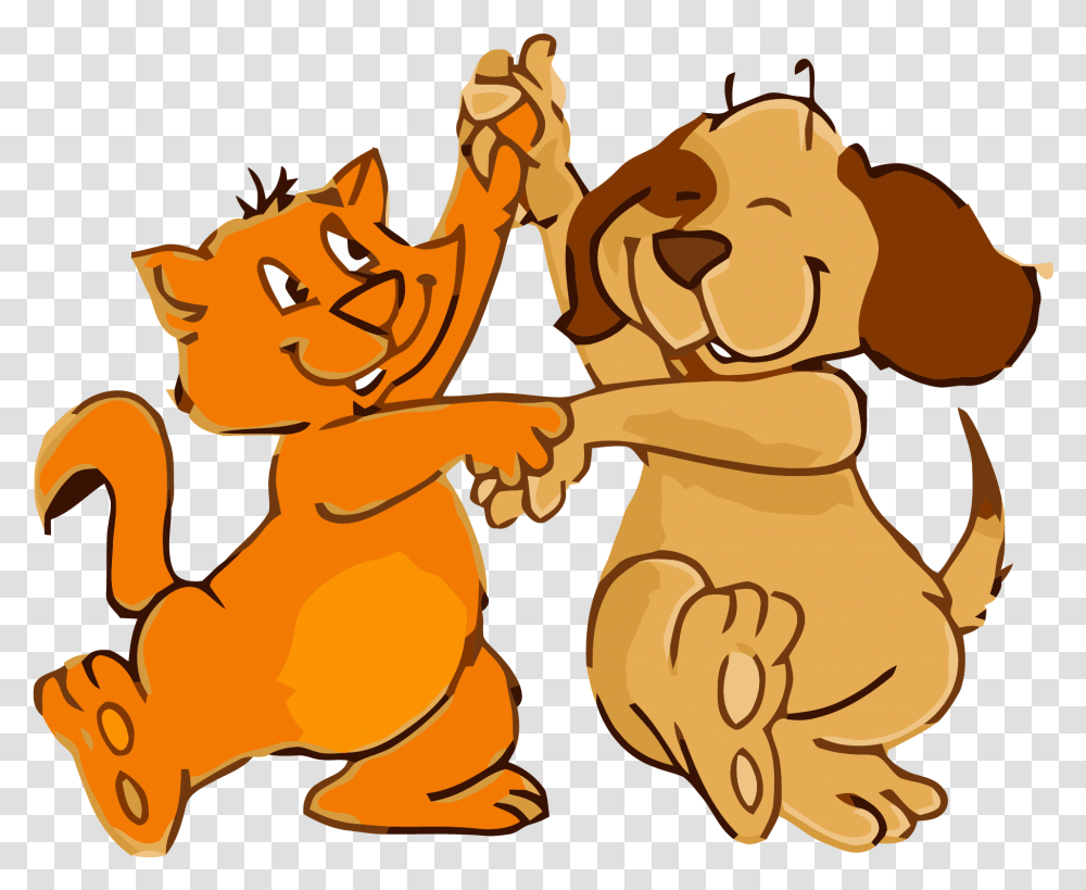 Cat And Dog Dance Clipart Animated Gif Dancing Animals, Plant, Mammal, Wildlife, Tree Transparent Png