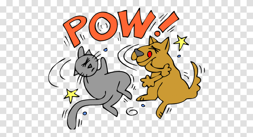 Cat And Dog Fighting Clipart, Poster, Outdoors, Tree Transparent Png