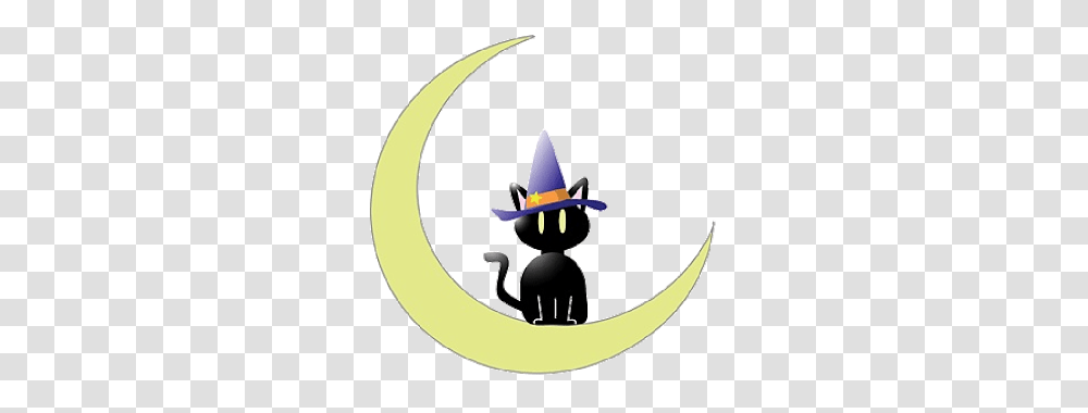 Cat And Moon Clipart, Hook, Anchor Transparent Png