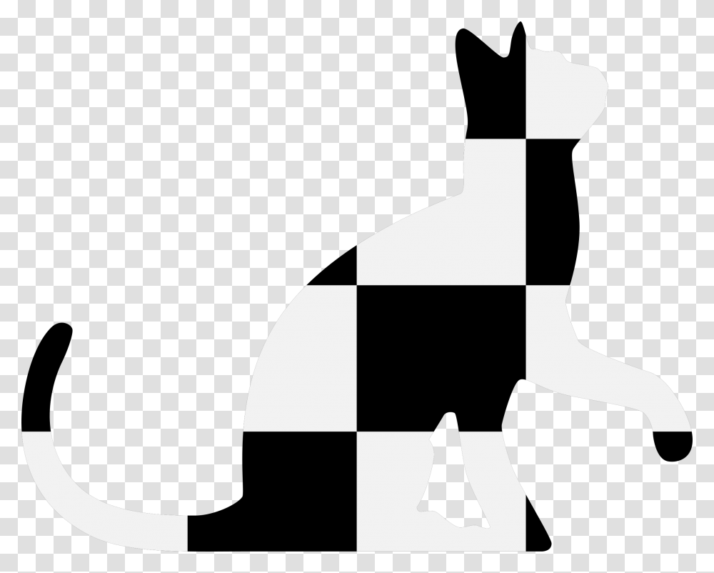 Cat Boston Terrier Kitten Computer Icons Checkered Cat, Stencil Transparent Png