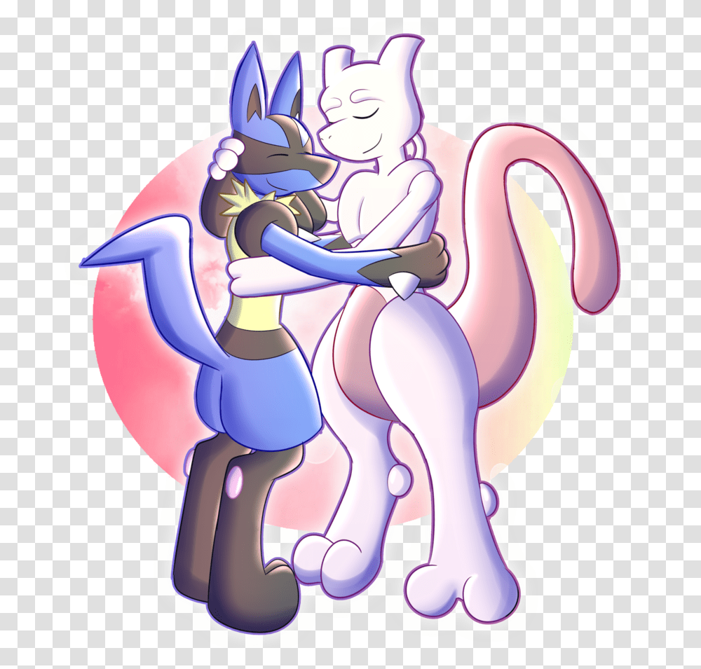Cat Cartoon Mammal Fictional Character Purple Vertebrate Pokemon Mewtwo And Lucario, Statue, Sculpture, Toy Transparent Png