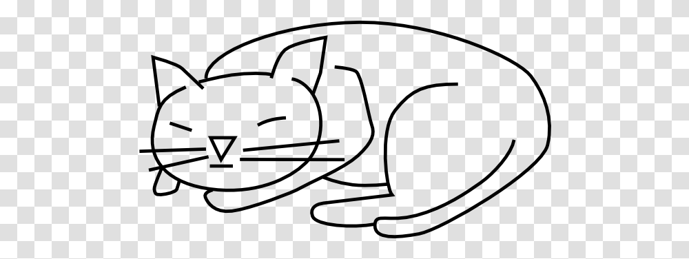 Cat Clip Art Black And White Outline, Animal, Fish, Amphibian, Wildlife Transparent Png
