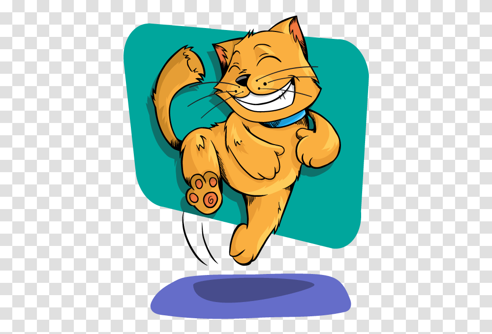 Cat Clip Art Cartoon Happy Cat Clipart, Outdoors, Animal, Mammal, Nature Transparent Png