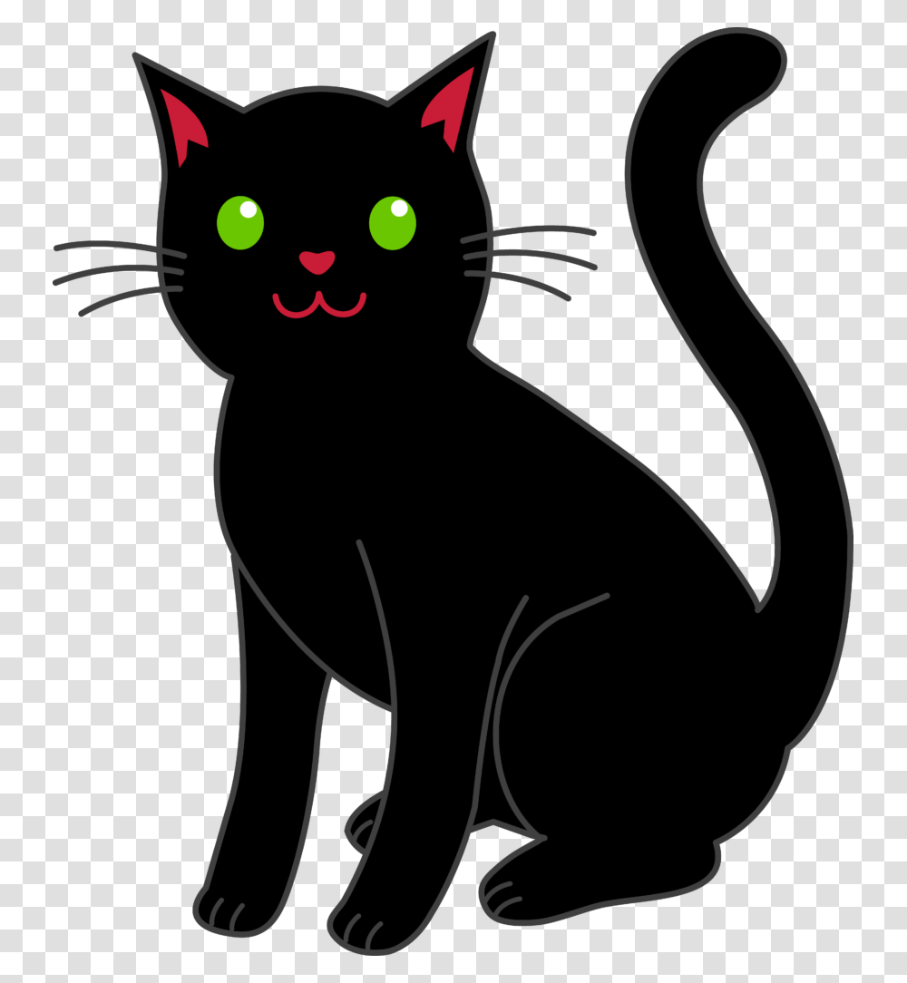 Cat Clip Art Free Winging, Black Cat, Pet, Mammal, Animal Transparent Png
