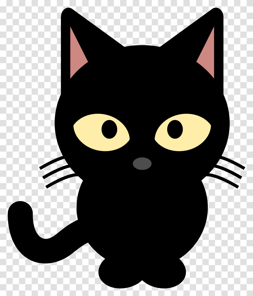 Cat Clipart Background Cute Black Cat Clipart, Pet, Mammal, Animal Transparent Png