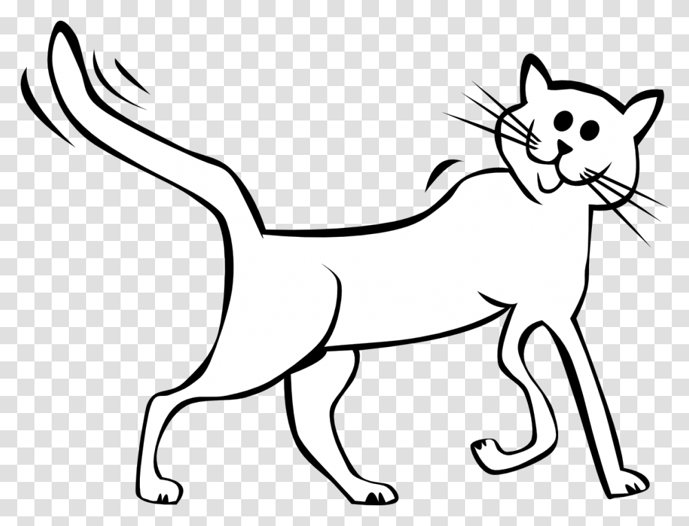 Cat Clipart Black And White, Mammal, Animal, Horse, Pet Transparent Png