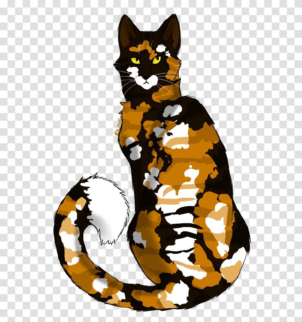 Cat Clipart Calico Tabby Domestic Short Haired Cat, Modern Art, Animal, Floral Design Transparent Png