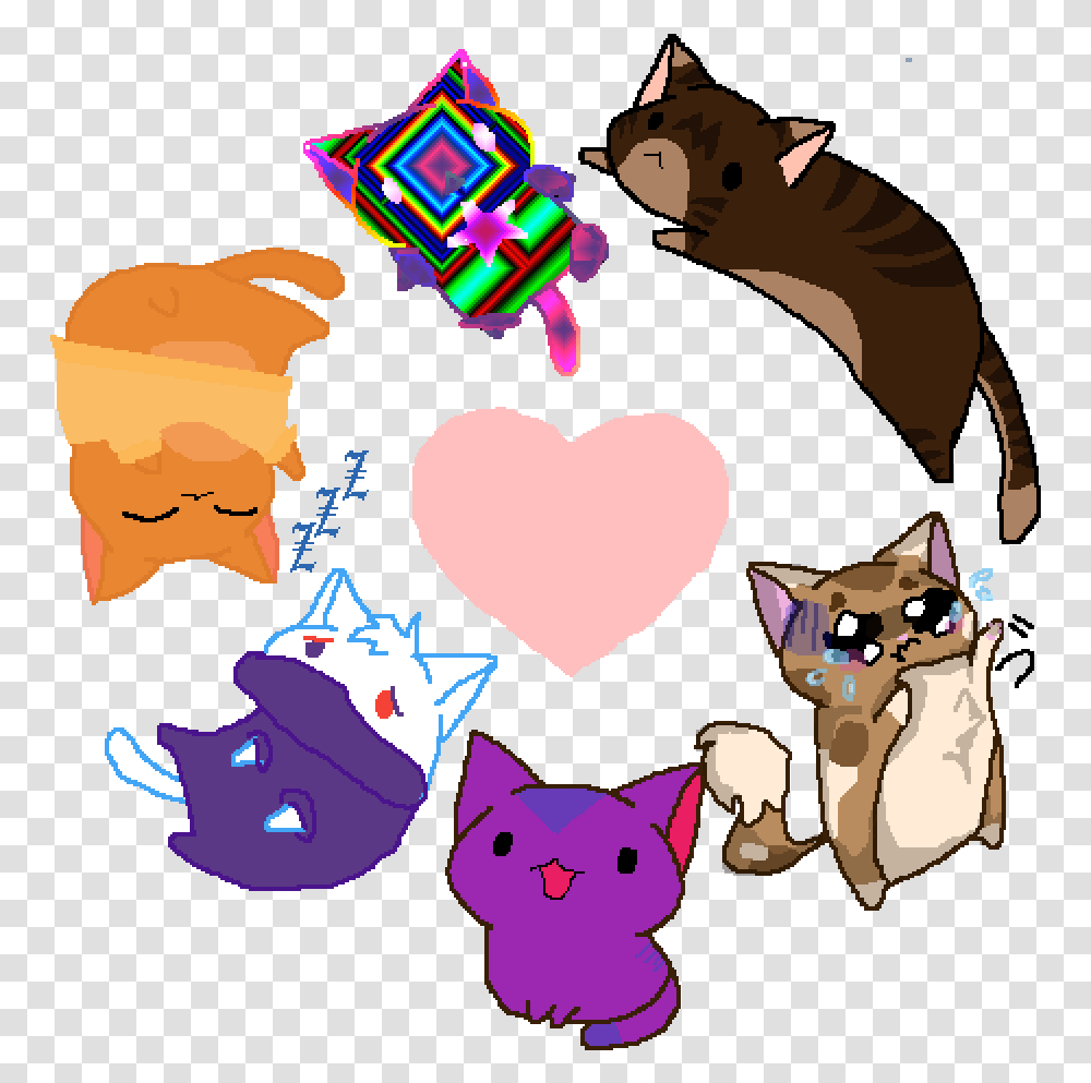 Cat Clipart Download Cute Cats Cat, Heart, Sweets, Food, Mammal Transparent Png
