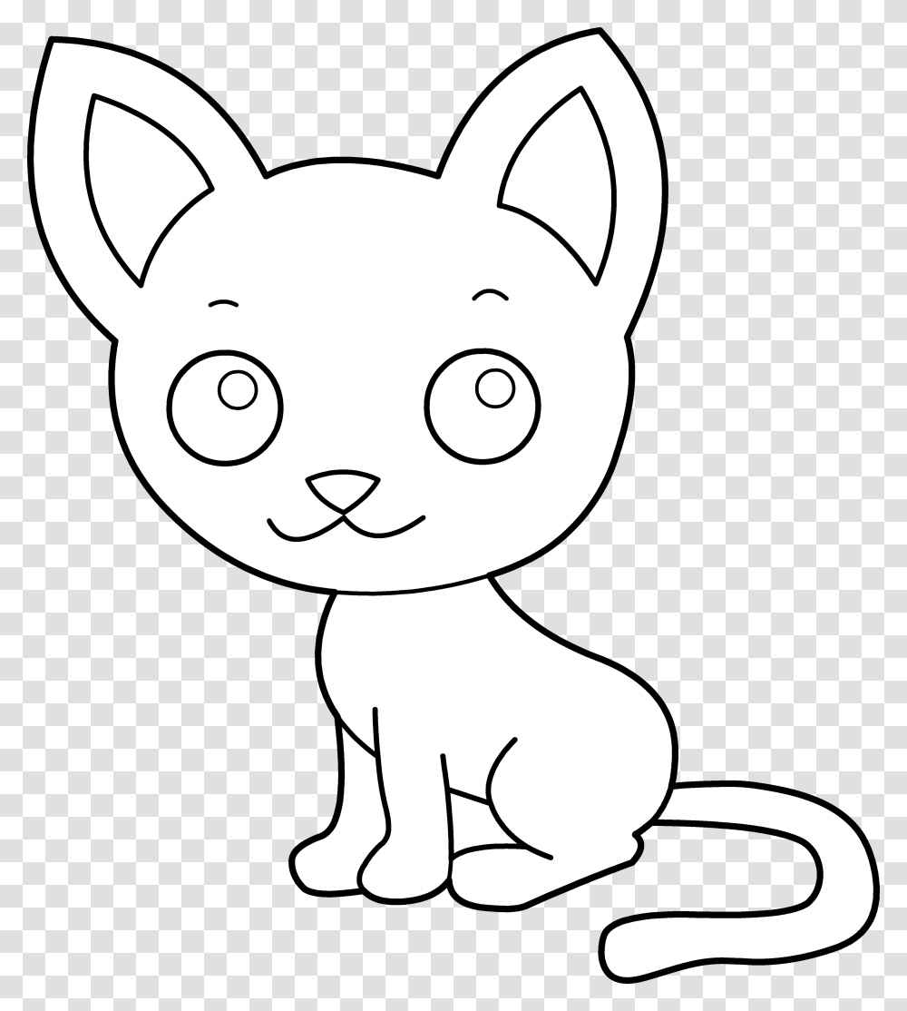 Cat Clipart Kawaii Cat Coloring Clipart, Baby, Crawling Transparent Png