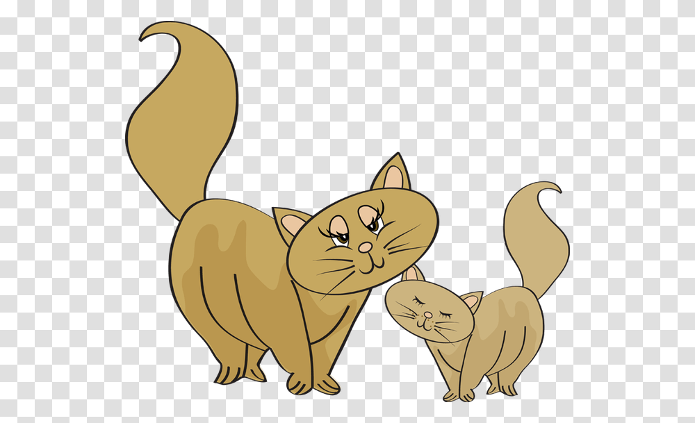 Cat Clipart Mother And Baby, Animal, Mammal, Rodent, Pet Transparent Png