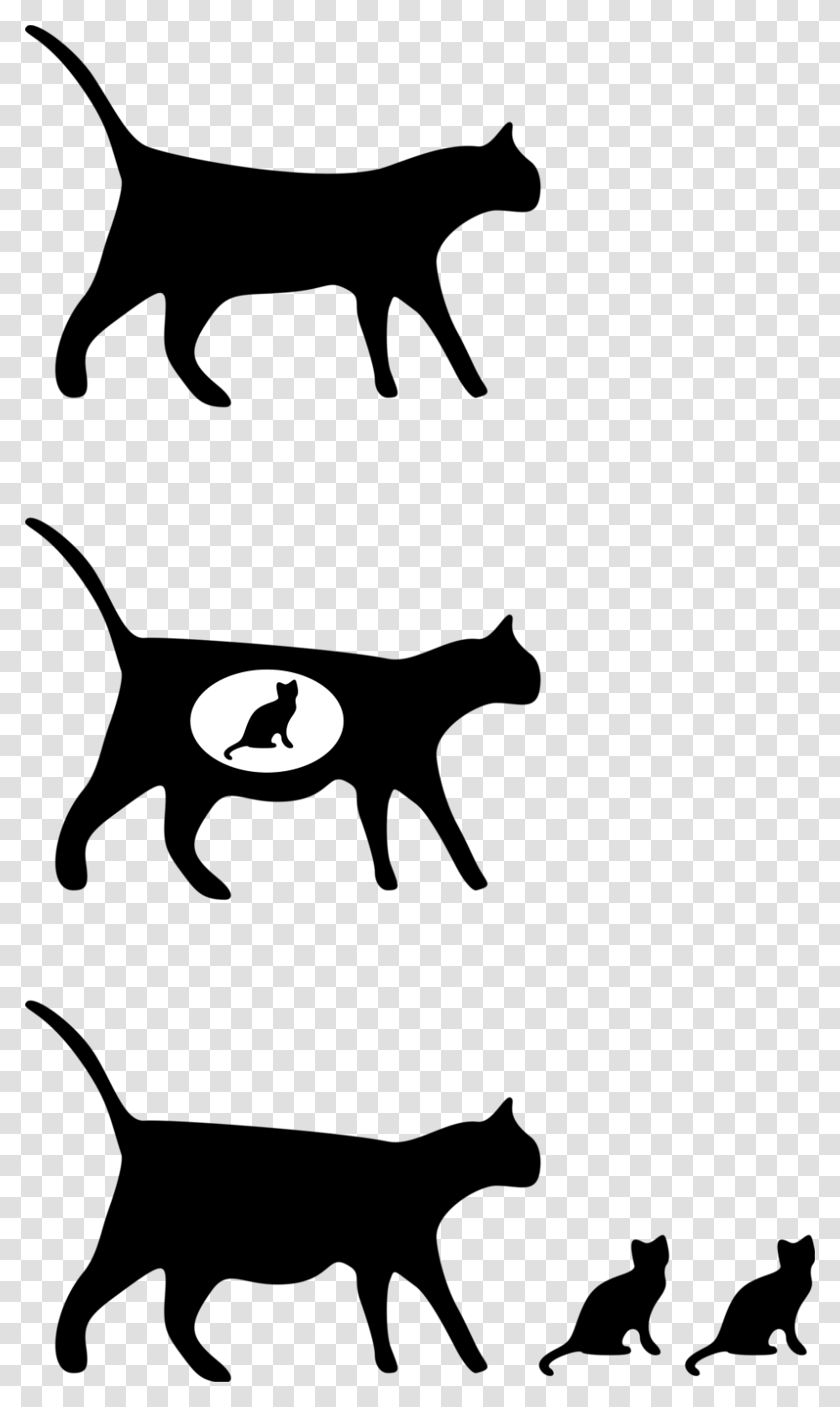 Cat Clipart Side View, Logo, Trademark, Moon Transparent Png