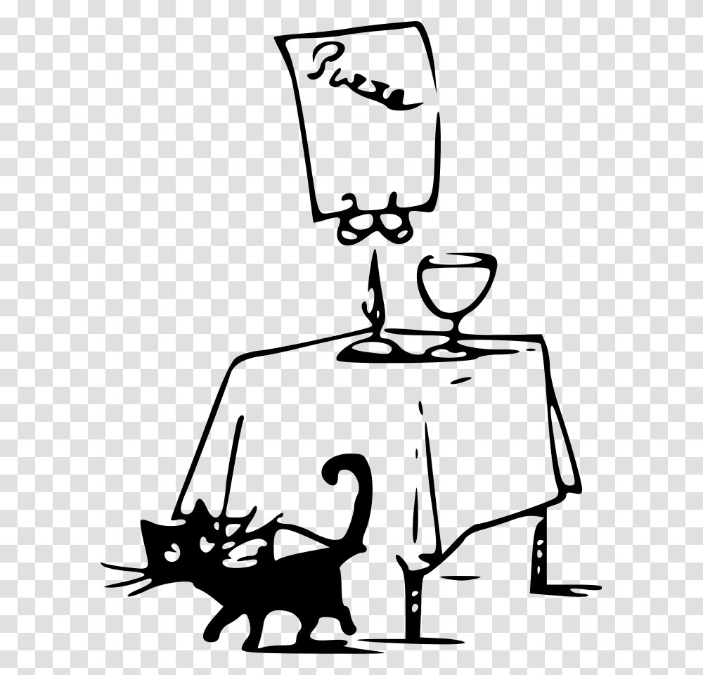 Cat Clipart Table Computer Cat Under The Table Drawing, Gray, World Of Warcraft Transparent Png