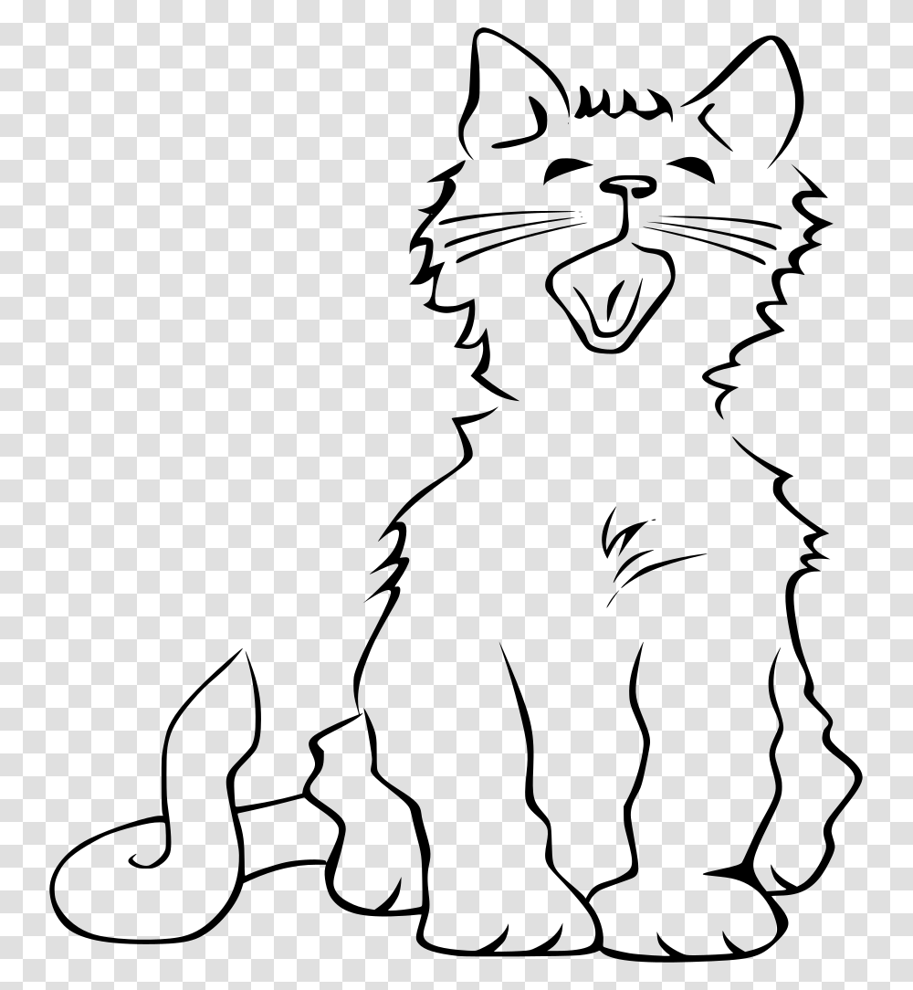 Cat Clipart White Free Cat Meowing Clipart Black And White, Gray, World Of Warcraft Transparent Png