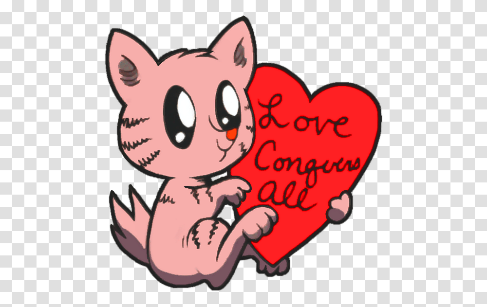 Cat Cute Citizens Of Wuvy Dovey Land Heart Idw Cartoon, Label, Pet, Mammal Transparent Png