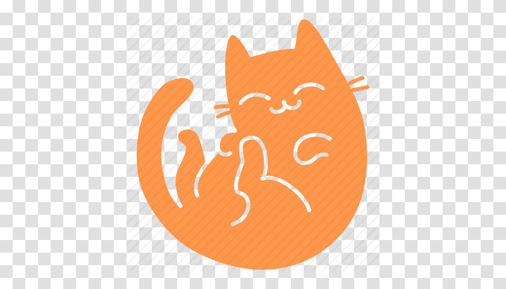Cat Cute Feline Ginger Happy Meow Pet Icon, Label, Food, Seed Transparent Png