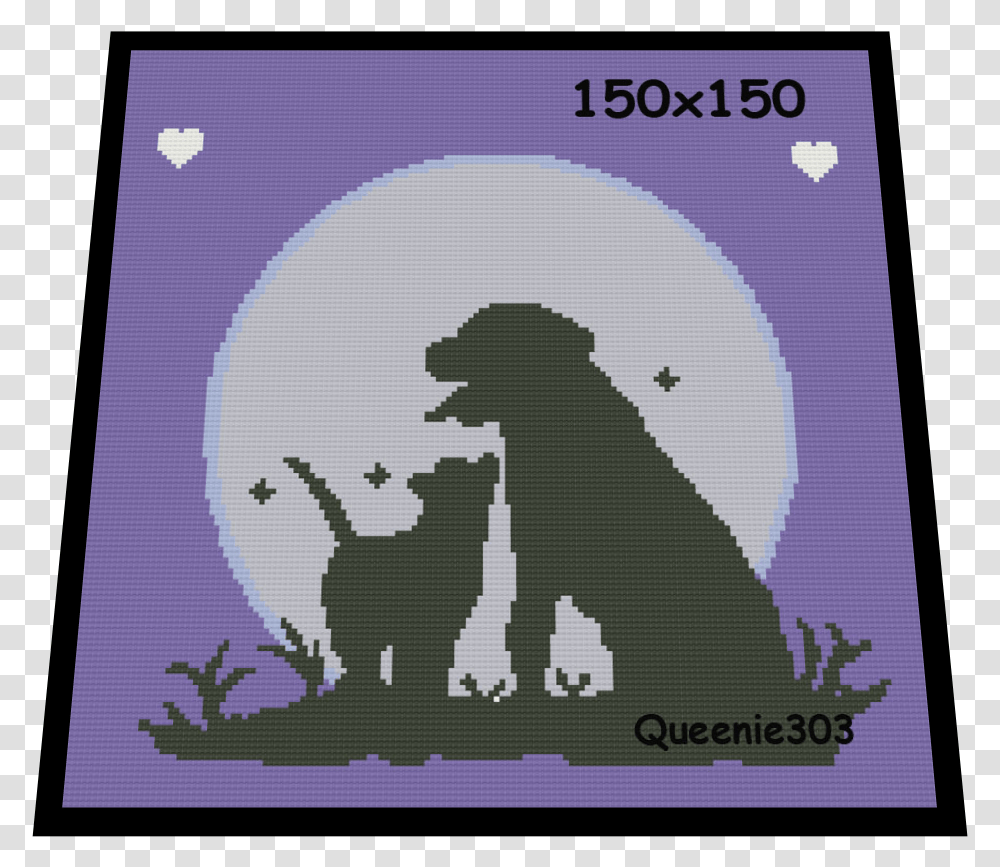 Cat Dog Love Cross Stitch, Outdoors, Rug, Plant Transparent Png