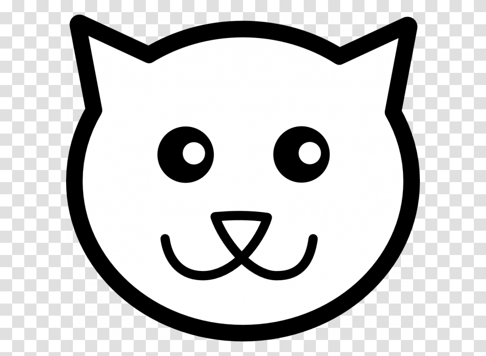 Cat Emoji Cat Face Clipart Black And White, Stencil, Pillow, Cushion Transparent Png