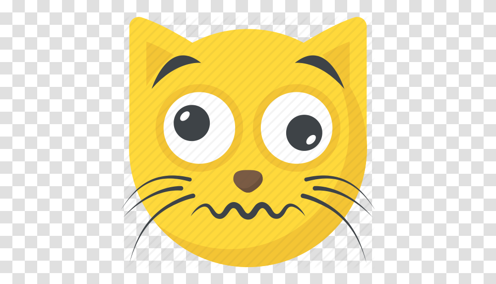 Cat Emoji Confounded Face Confused Emoji Smiley Icon, Label, Pet, Animal Transparent Png