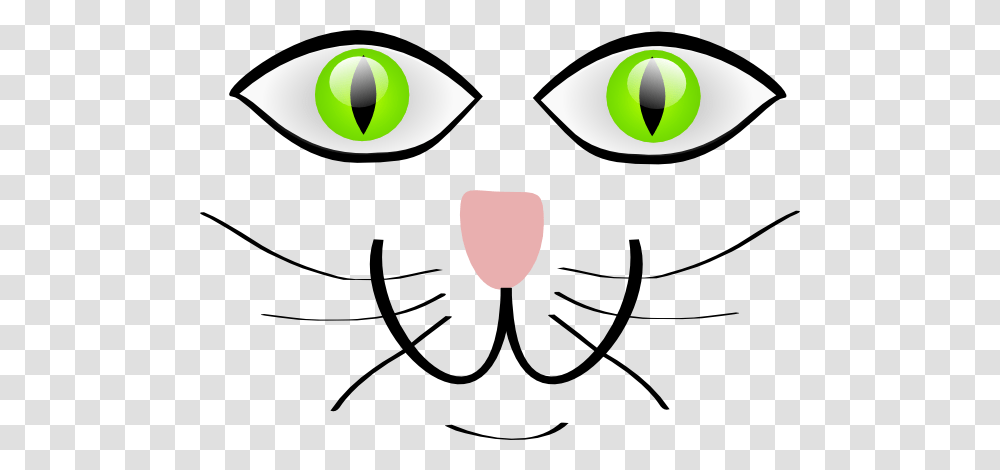 Cat Face Features Clip Art, Stencil, Label, Piercing Transparent Png