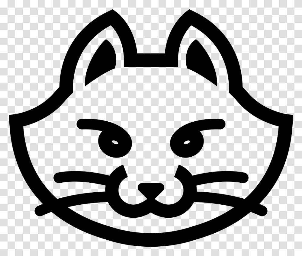 Cat Face Icon, Stencil, Logo, Trademark Transparent Png