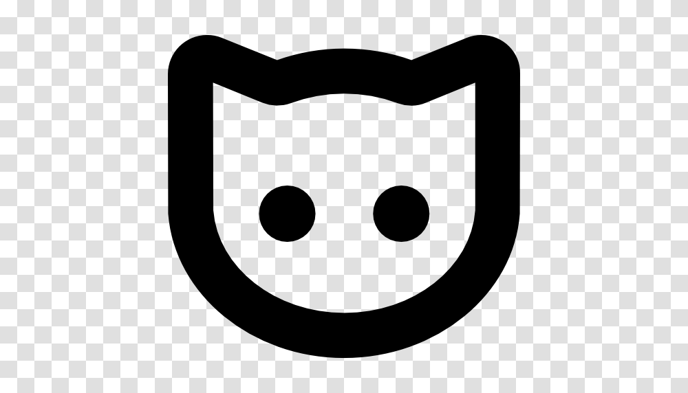 Cat Face Outline, Stencil, Logo, Trademark Transparent Png