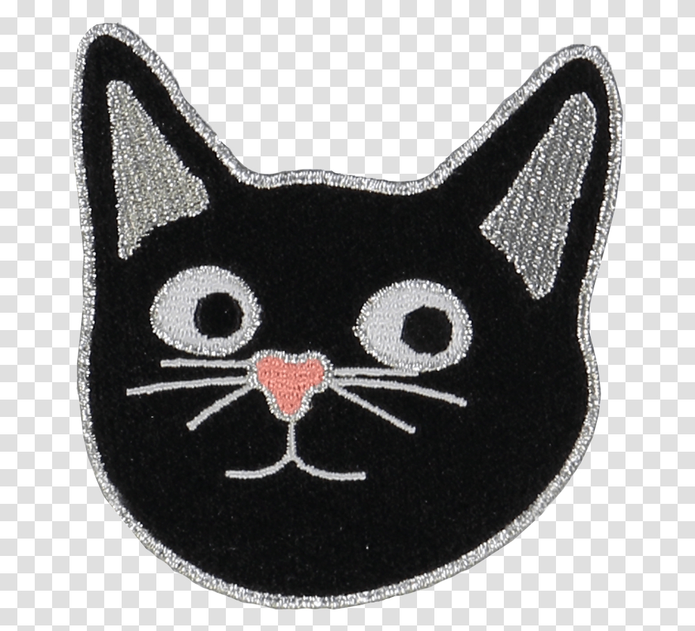 Cat Face Sticker Patch Download, Rug, Applique, Pet, Animal Transparent Png